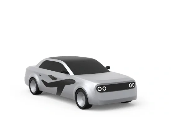 Illustrative Rydei booking-app sedan style